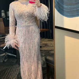 Custom modest evening gown